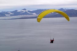 Paragliding in Spitsberg
