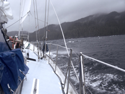 Coup de vent dans le Georgia Strait